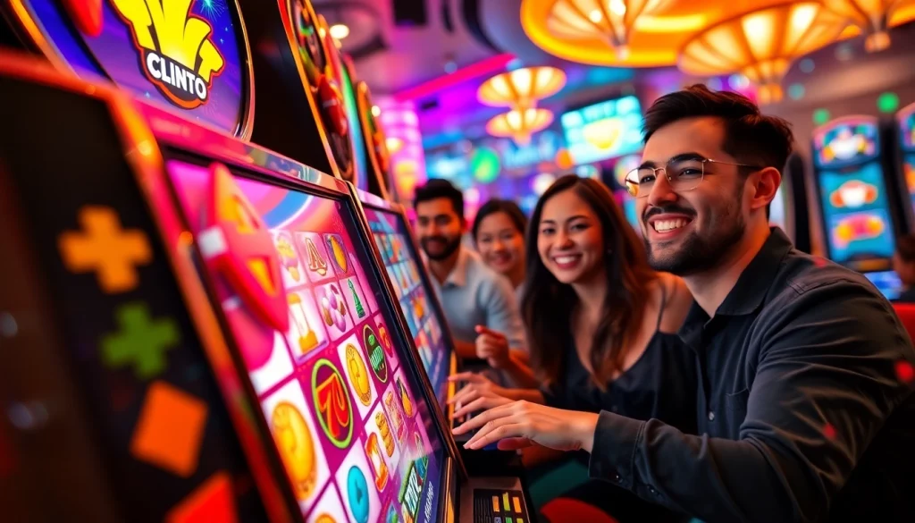 Menampilkan petani toto yang bermain slot dengan penuh semangat.