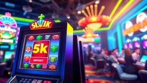 Slot depo 5k menampilkan antarmuka permainan slot online yang menarik dan berwarna-warni.