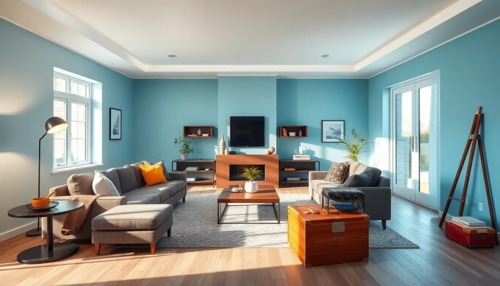 Enhance your Home renovation experience with a beautifully redesigned living room showcasing contemporary style.