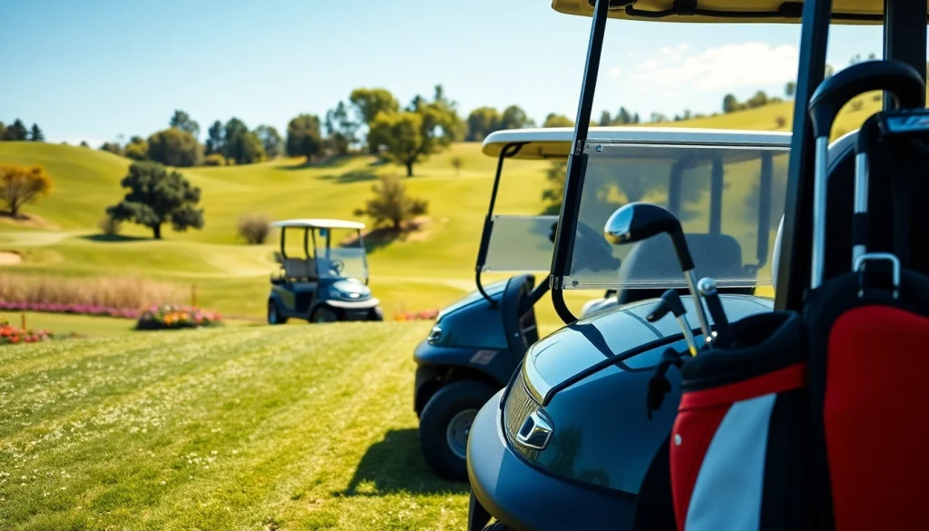 Experience epic golf carts on a sunny golf course, showcasing luxury and performance.