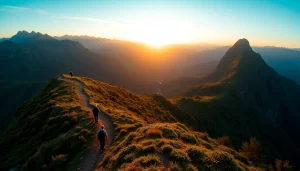 Capture unforgettable nature adventures featured in https://fernweh-abenteuer.de with a family hiking in breathtaking mountains.