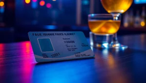 Scannable Club 21 ids novelty ID featuring holograms and UV designs on a stylish background.