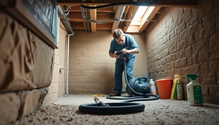 Experience expert crawl space services at http://newleafcrawlspace.com with a technician ensuring thorough cleaning.