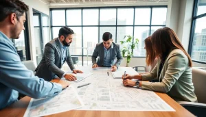 Collaborative town planning professionals at https://2020group.co.za discussing urban development.