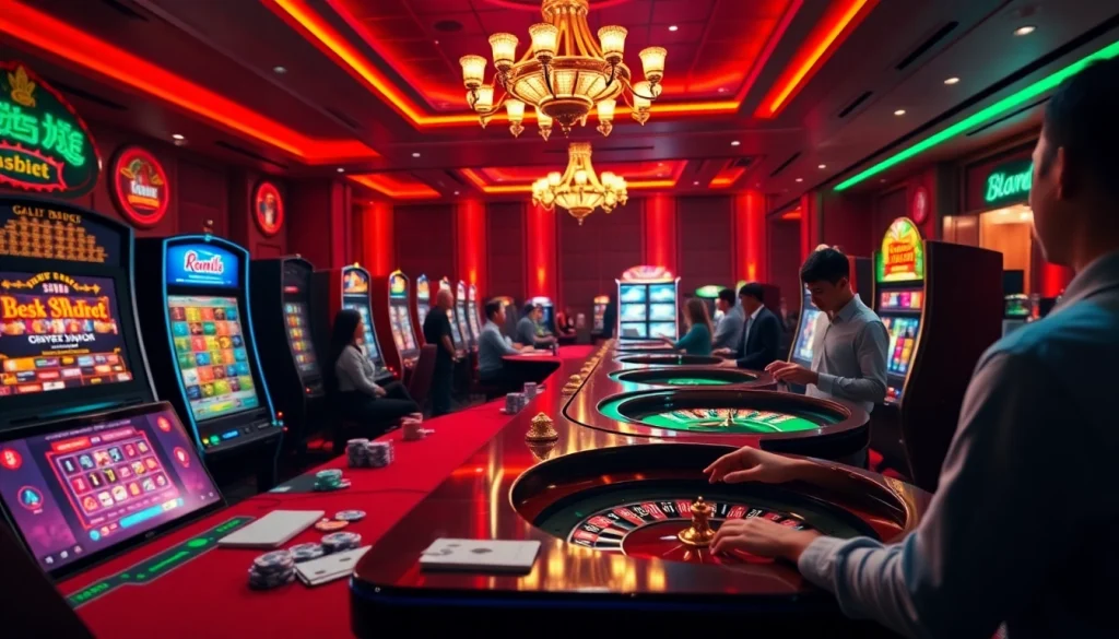 Engaging gameplay at nhà cái shbet, showcasing vibrant casino elements and excitement.
