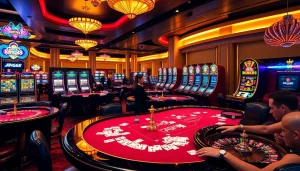 Engaging players celebrate their wins at king88's luxury casino tables filled with excitement.