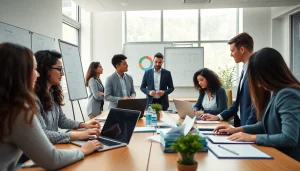 Enhance your Business efforts in a vibrant office setting with teamwork and collaboration.