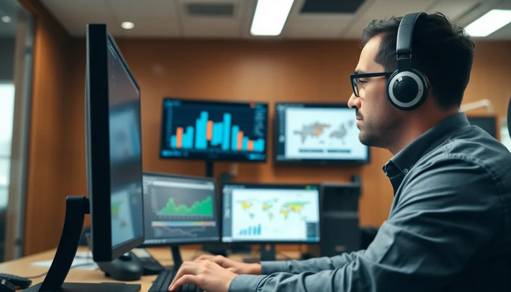 Discover Truck Dispatch Services: Efficient logistics management in a professional dispatch office.