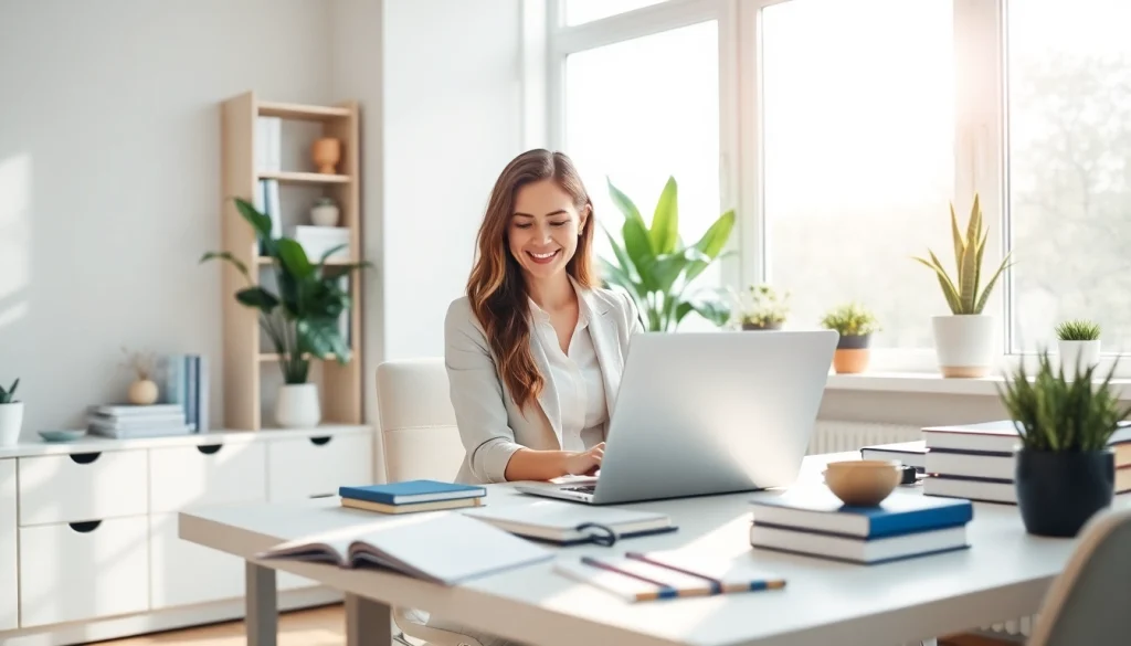 Créer avec anneduboc.fr une ambiance de travail moderne et inspirante dans un bureau lumineux.