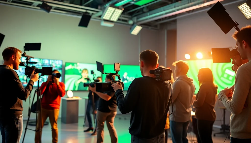 Showcasing a professional Video Production Company Calgary team in action, creating engaging video content.