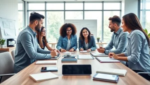 Collaborative environment at CareerSprints.com, showcasing teamwork in professional training.