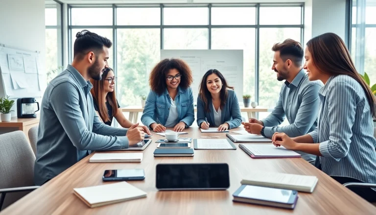 Collaborative environment at CareerSprints.com, showcasing teamwork in professional training.