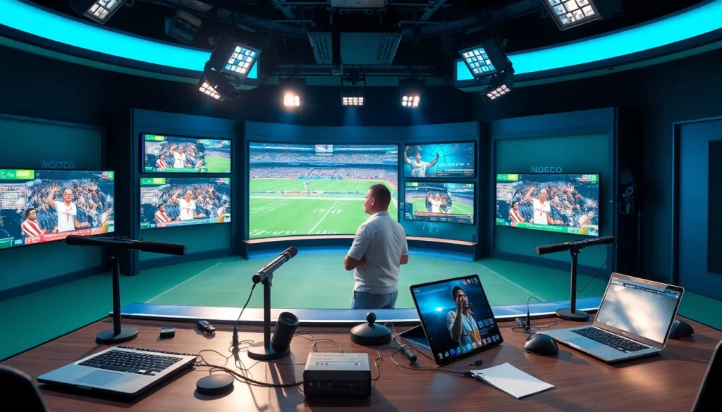 Sport Nation studio setup showcasing vibrant sports commentary environment at https://sportnation.nz.