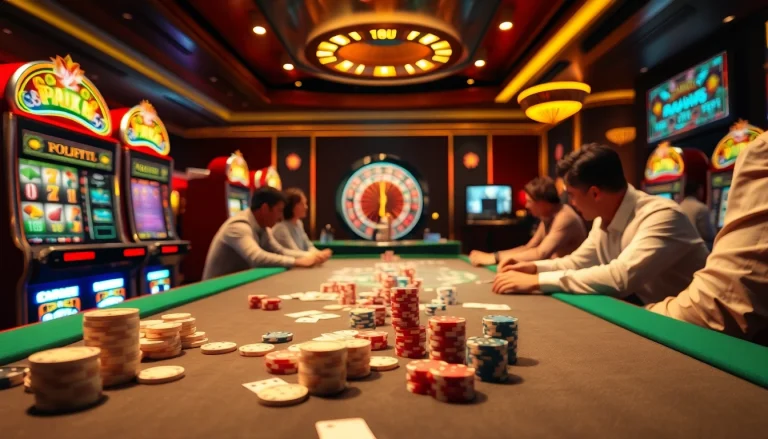 Players enjoying thrilling games at king88.estate casino, immersing in poker and slot action.