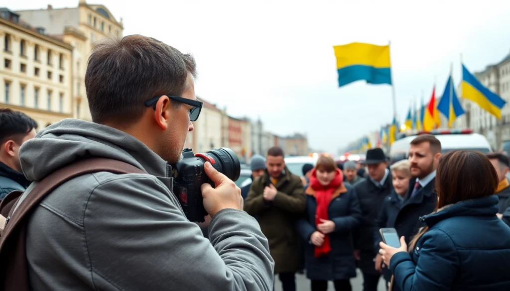 Covering breaking news at https://sumytoday.in.ua, portraying urgency and resilience in Sumy, Ukraine.