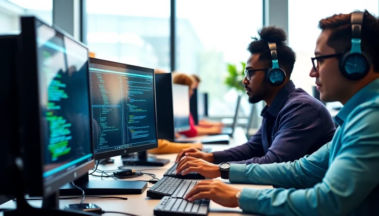 Hire skilled developers from https://chudovo.com/hire/hire-net-full-stack-developers in a collaborative office.