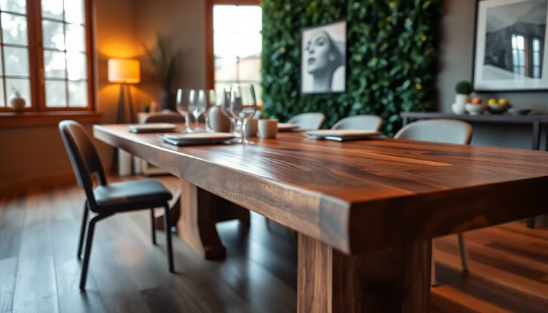 Customize your own custom dining table with rich textures and elegant design.