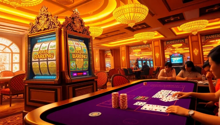 Experience thrilling slot play at Rajabaron casino with dynamic machines and vibrant casino atmosphere.