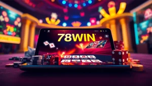 Exciting online casino gaming experience on 78WIN platform with vibrant visuals and interactive graphics.