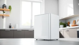 Store food efficiently in a compact mini freezer designed for modern kitchens.