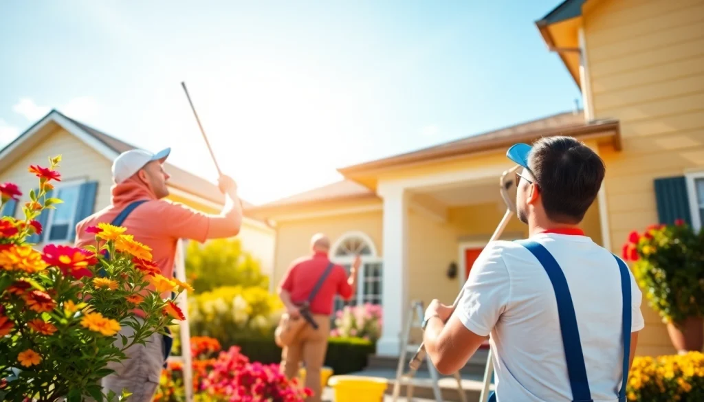 Enhance your home with professional services from https://33626painters.com showcasing painters at work.