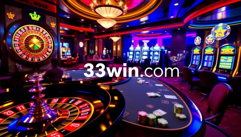 Experience thrilling gaming at 33win. com with a vibrant casino atmosphere and exciting gameplay.