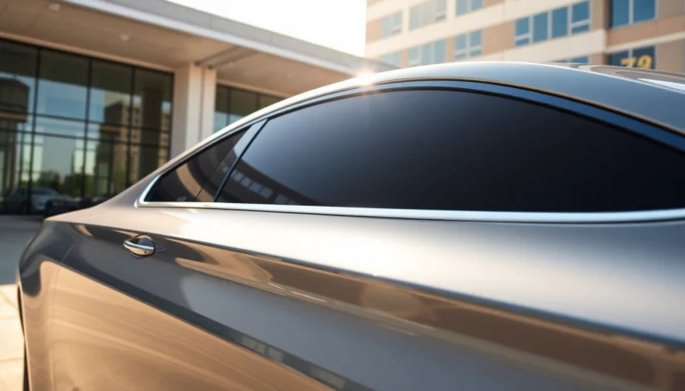 Tinted car windows showcasing the best window tint Chattanooga TN in a modern setting.