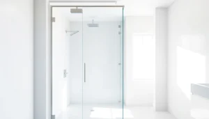 Stylish shower doors uk enhancing a modern bathroom's elegance with glass features.