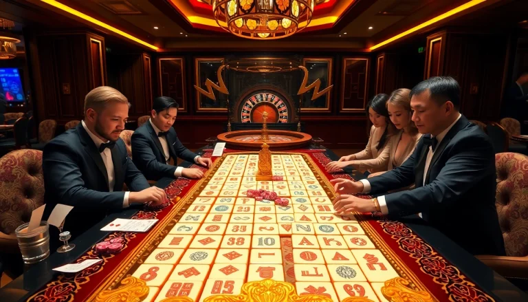 Engage with Mahjong Ways 2 at a luxurious casino, showcasing high-stakes gameplay and exciting strategy.