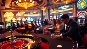 Engage with dynamic casino visuals showcasing vibrant roulette tables and poker chips amid an ambiance influenced by porn ai themes.