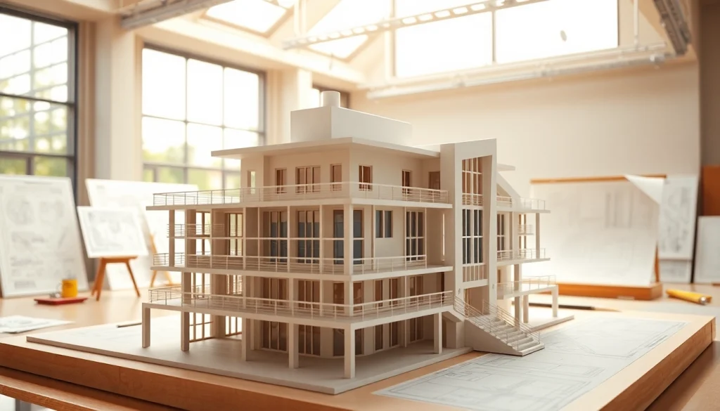 Wettbewerbsmodell in einem kreativen Arbeitsumfeld mit präzisen Details.