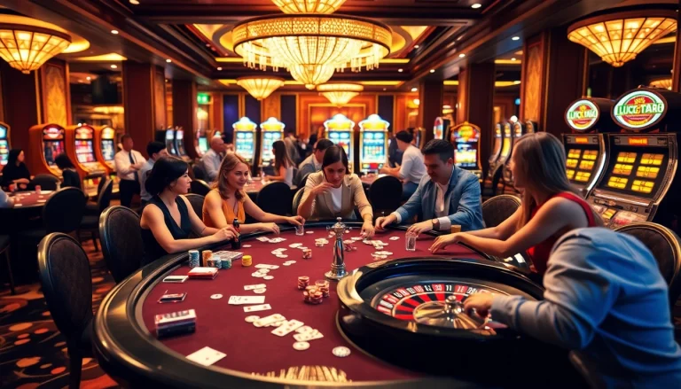 Trải nghiệm cảm giác hồi hộp tại LUCK8 và LUCKY8 với những trò chơi casino hấp dẫn trên bàn poker sang trọng và máy xèng sống động.
