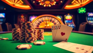 Experience high-stakes gaming excitement at go88 with vibrant casino table visuals.