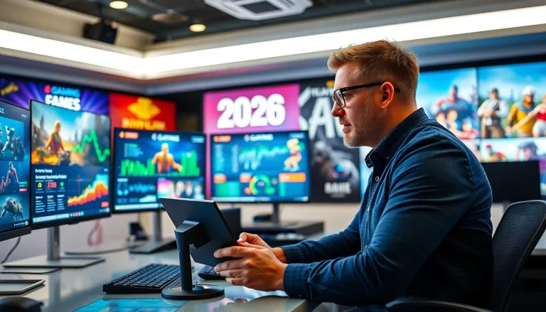 Analyze the latest leaks in gaming 2026 with a professional video game analyst in a vibrant studio.