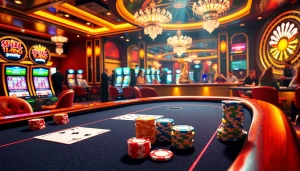88i poker table featuring vibrant chips and cards in an elegant casino setting