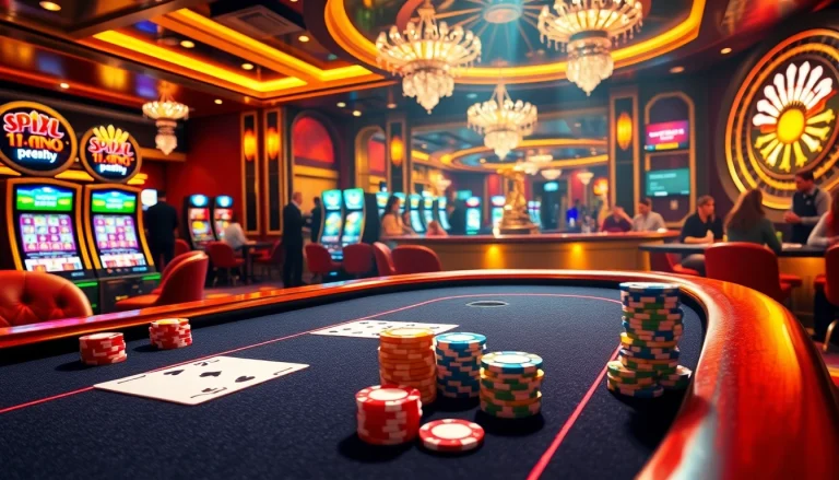 88i poker table featuring vibrant chips and cards in an elegant casino setting