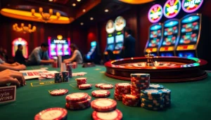 Engage with thrilling games on Haywin com featuring poker tables and roulette wheels.