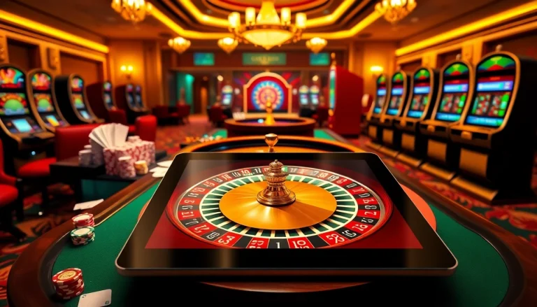 Catching thrilling moments at the casino with https://okwin68.net/ showcasing vibrant roulette action and poker chips.