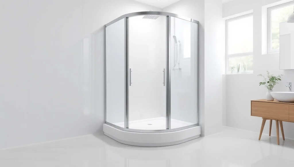 Duschkabine 80x80 eckeinstieg in modernem Badezimmer mit eleganten Details