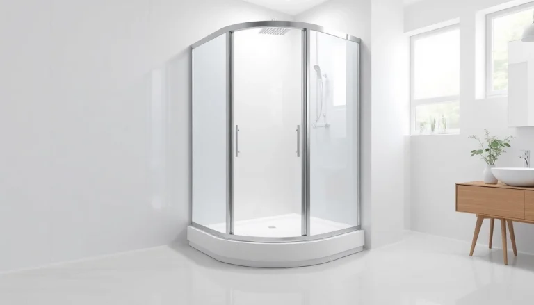 Duschkabine 80x80 eckeinstieg in modernem Badezimmer mit eleganten Details