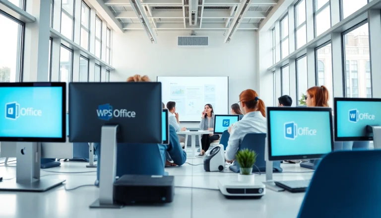 展示正在使用中的 WPS Office 应用的动态办公环境。