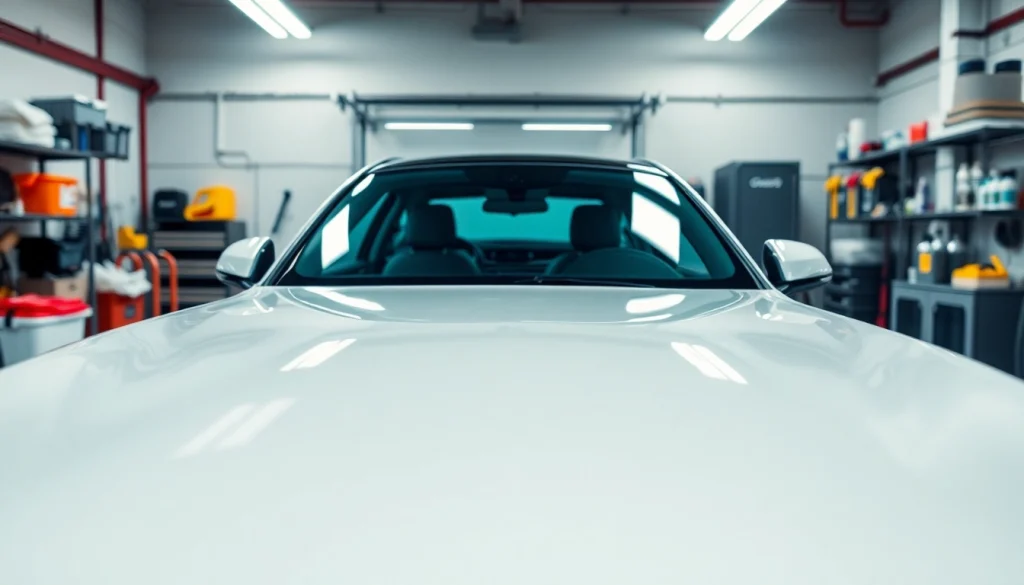 Showcasing best car detailing Chattanooga TN with a beautifully detailed car in a professional garage setting.