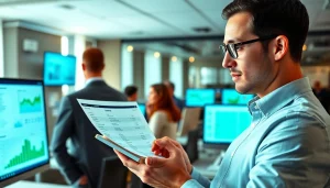 Analyze competitor customer list for strategic insights in a modern office.