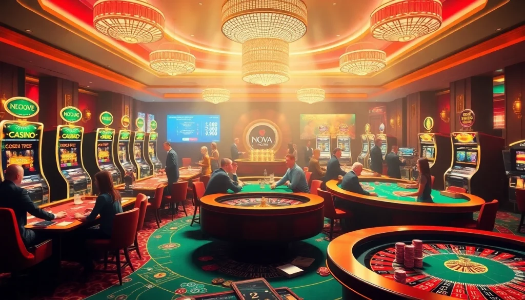 Experience the excitement of online gambling at https://nova8886.com/ with vibrant casino tables and thrilling games.