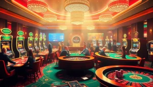 Experience the excitement of online gambling at https://nova8886.com/ with vibrant casino tables and thrilling games.