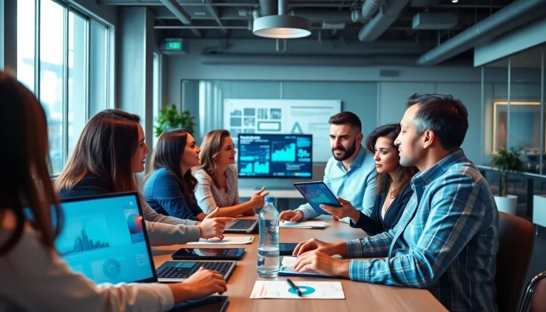 avral.net에서 디지털 마케팅 전략을 논의하는 전문 팀의 모습