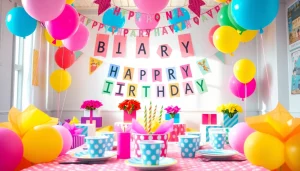 Exciting customizable birthday party setup with colorful decorations and personalized themes.