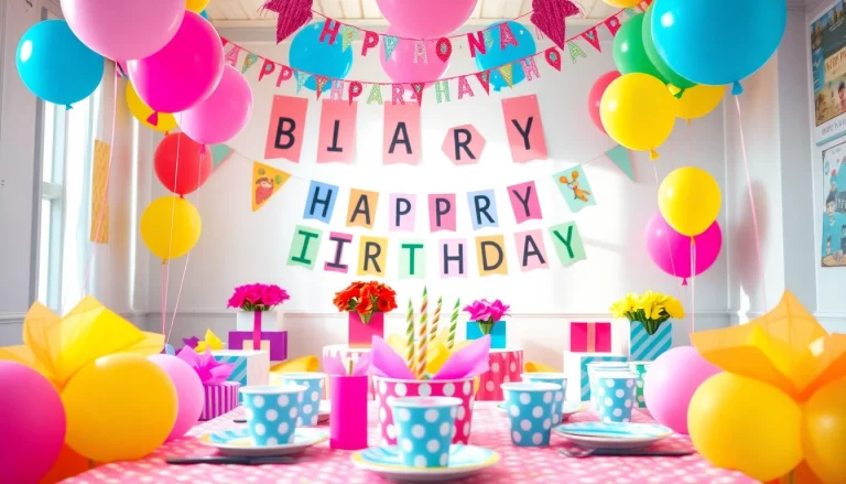 Exciting customizable birthday party setup with colorful decorations and personalized themes.