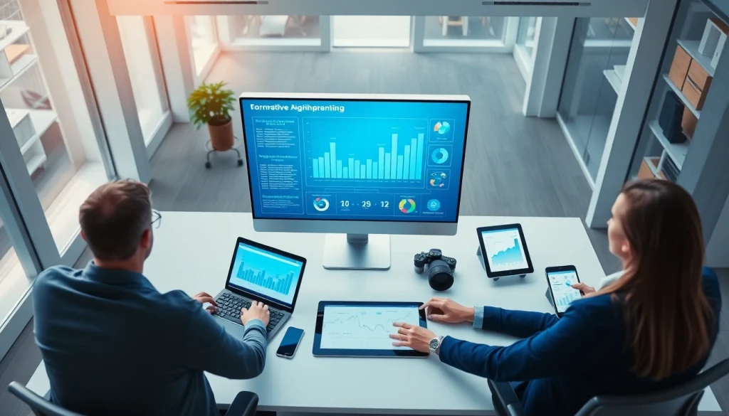 Innovative 1cplatform business automation solutions in a sleek office environment.