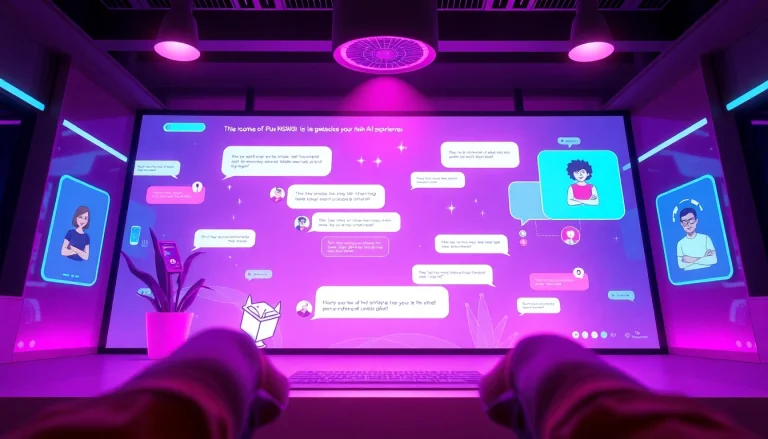 Engaging with an NSFW AI chatbot in a vibrant digital environment featuring animated character visuals.